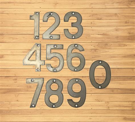 house numbers metal art|metal reflective house numbers.